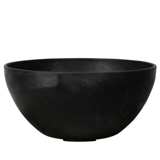 [V107856] Artstone Skål Fiona sort D25 H12 